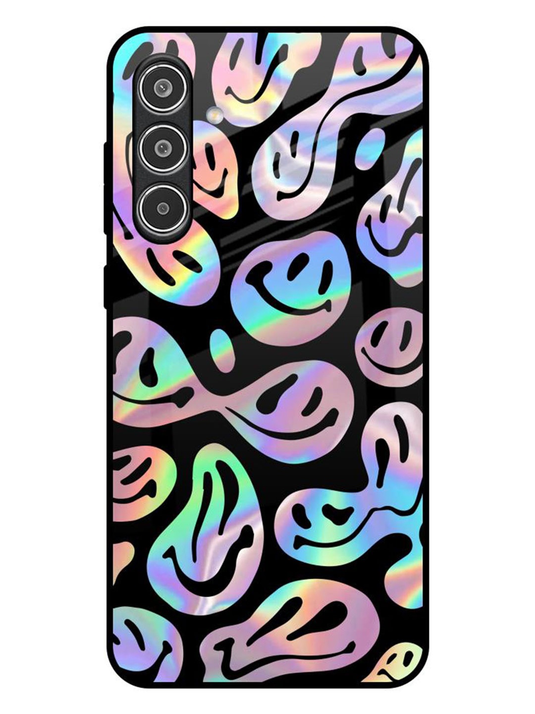 

QRIOH Quirky Acid Smile Printed Samsung Galaxy A56 5G Back Case, Black