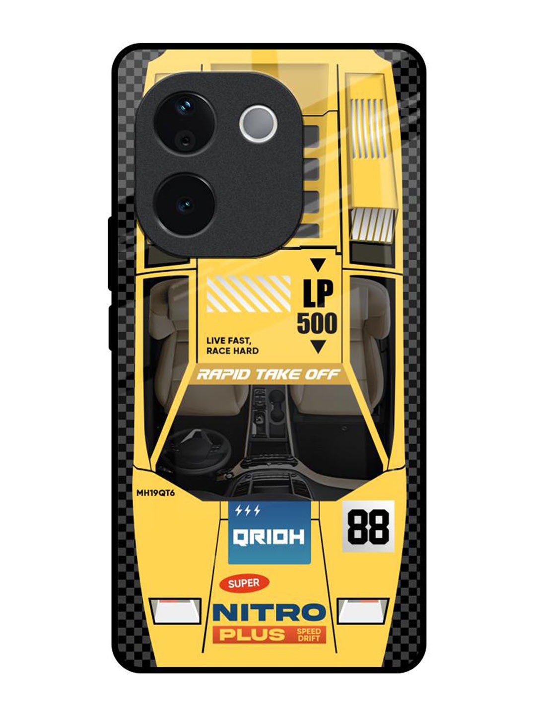 

QRIOH Typography Printed Vivo T3 Pro 5G Back Case Mobile Accessories, Yellow