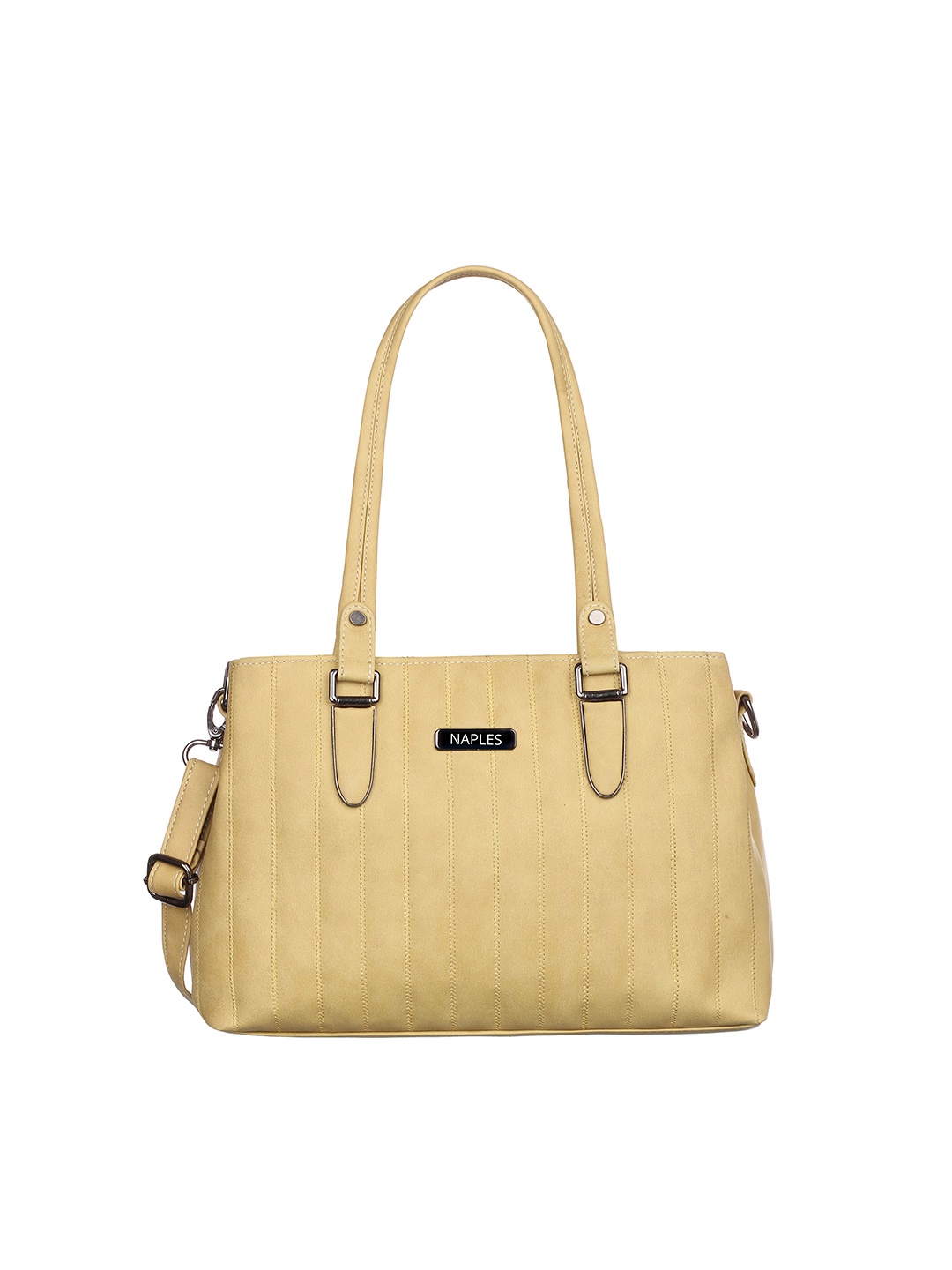 

Naples PU Structured Shoulder Bag, Beige