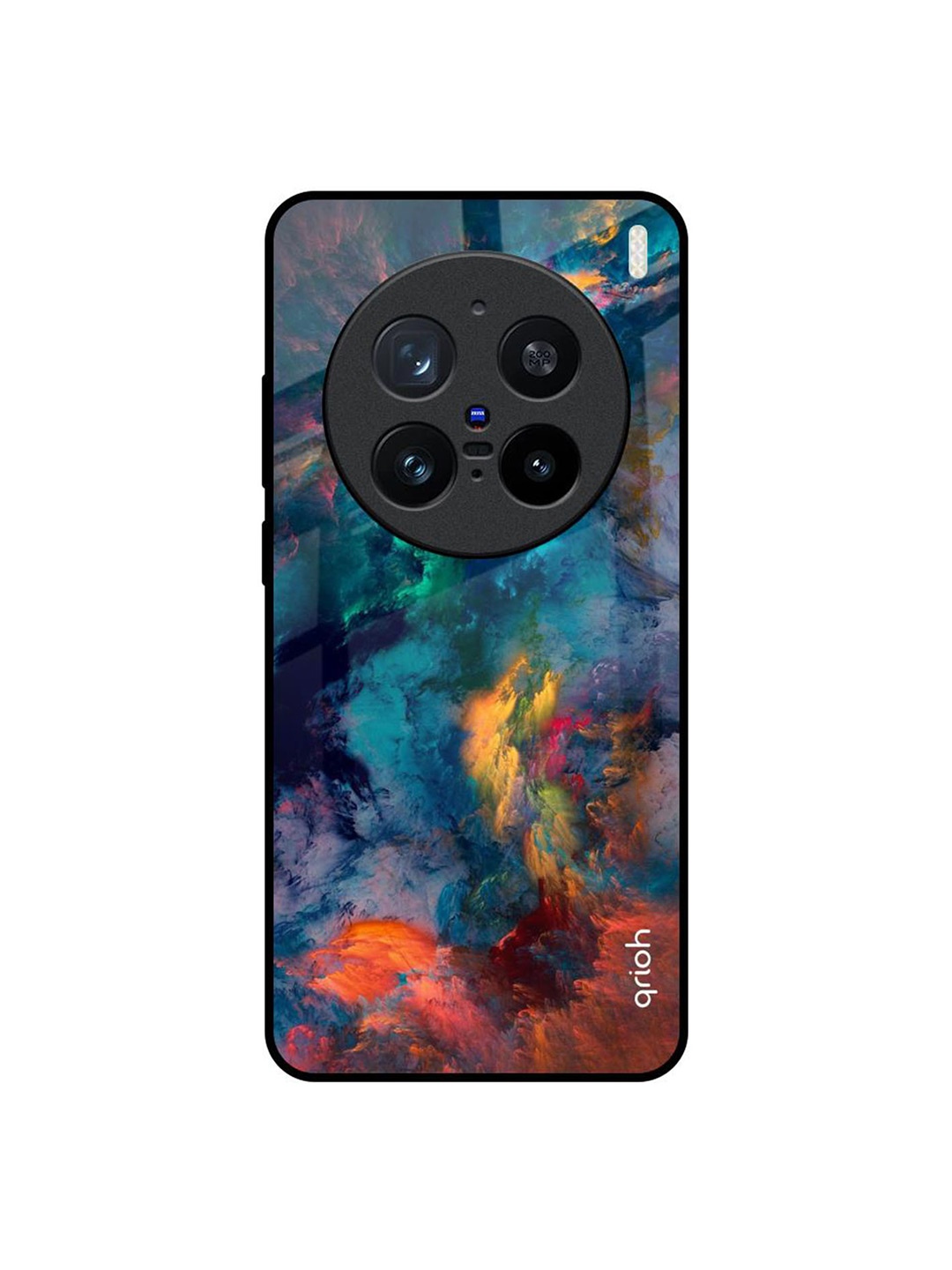 

QRIOH Abstract Printed Vivo X200 Pro 5G Back Case Mobile Accessories, Blue