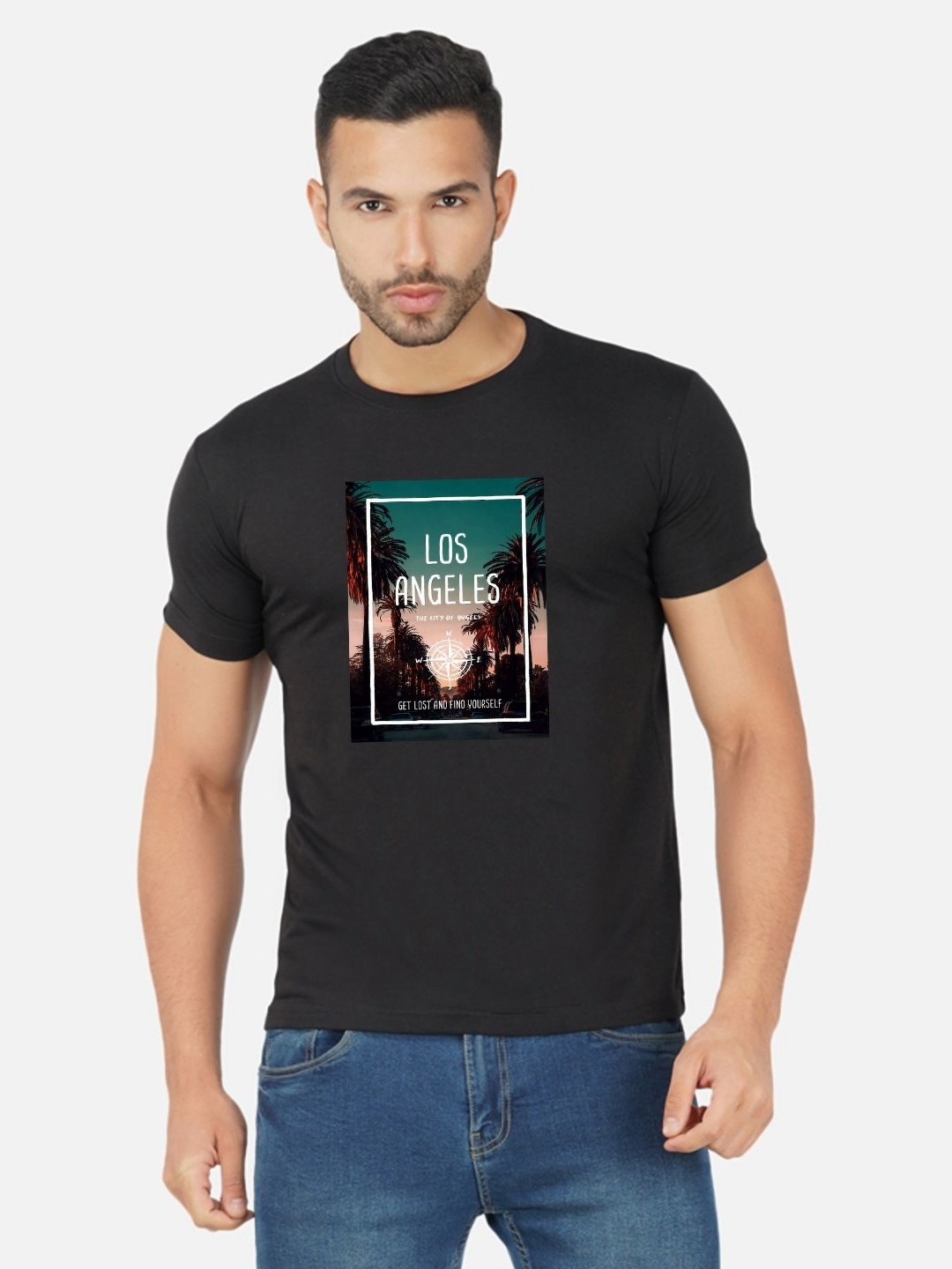 

Moda Rapido Men Printed Bio Finish Pockets T-shirt, Black