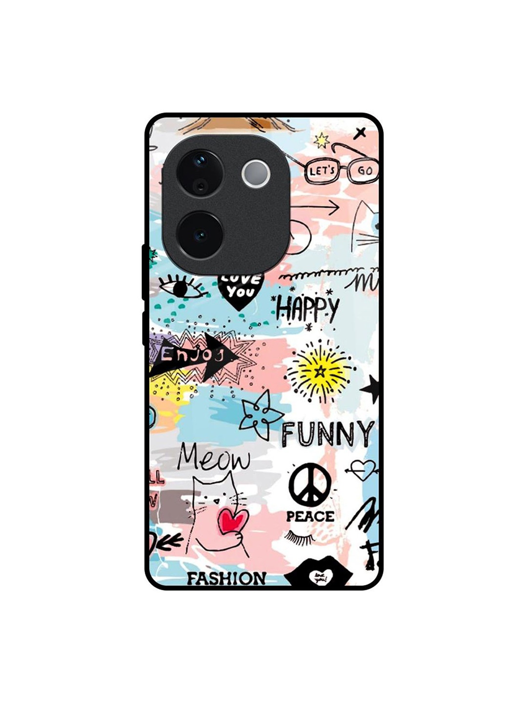 

QRIOH Typography Printed IQOO Z9s Pro 5G Back Case Mobile Accessories, White