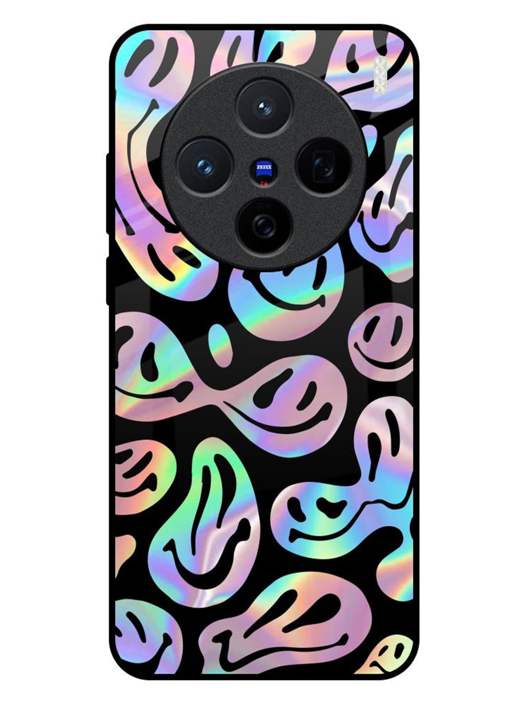 

QRIOH Quirky Acid Smile Printed Vivo X200 5G Back Case, Black