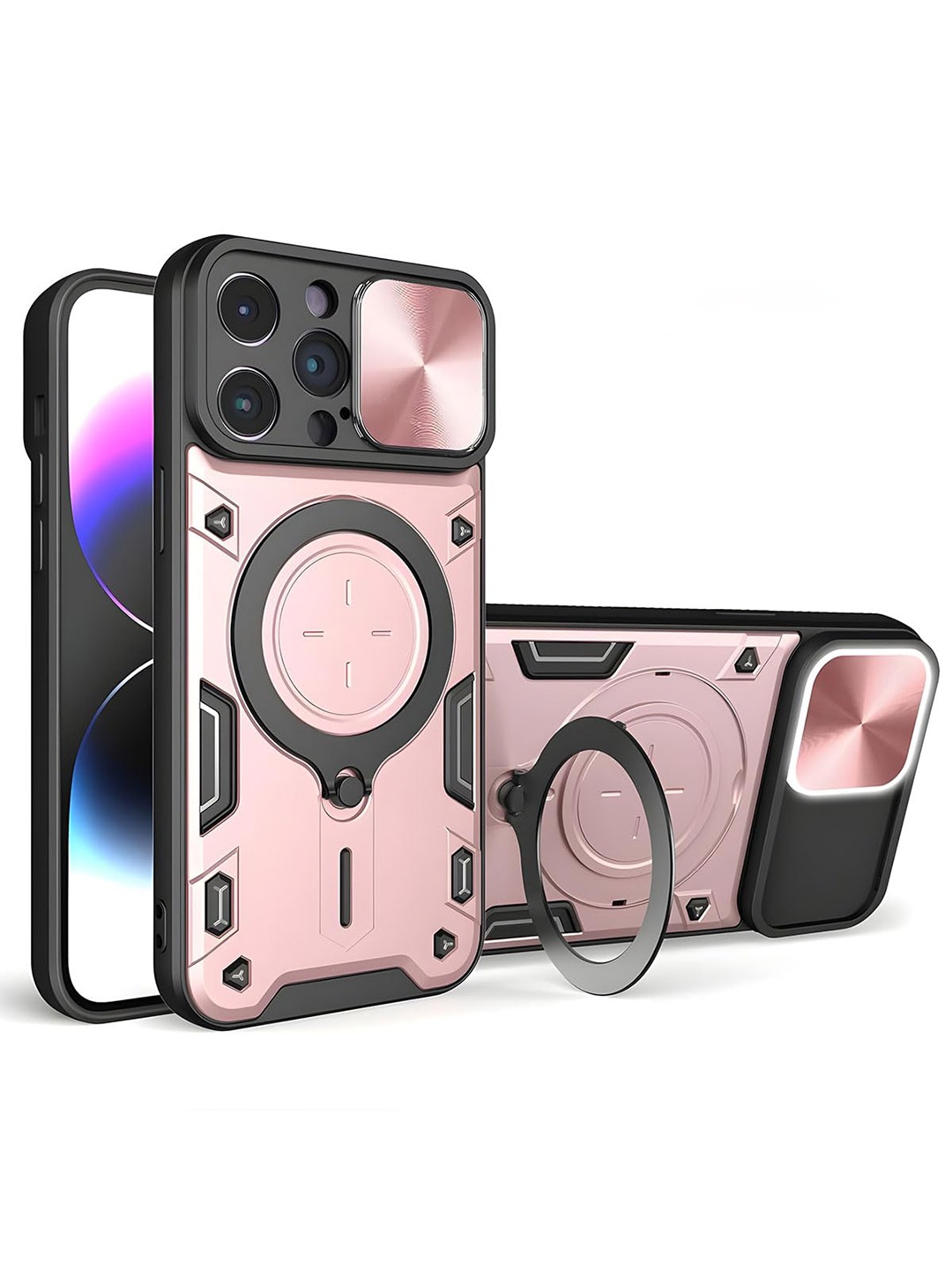 

LIRAMARK Solid Printed iPhone 15 Pro Back Case Mobile Accessories, Pink