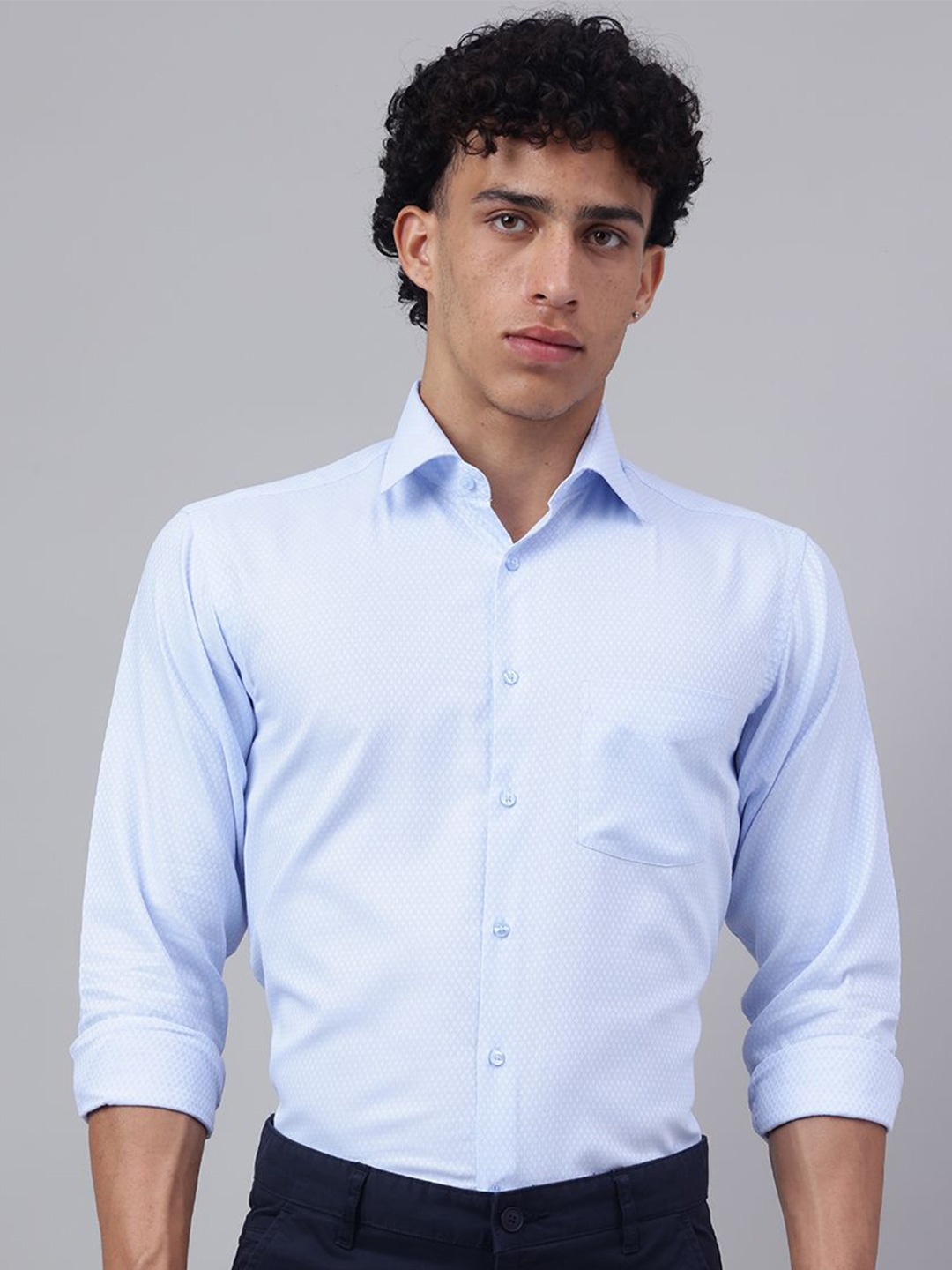 

Richlook Men Comfort Opaque Casual Shirt, Navy blue