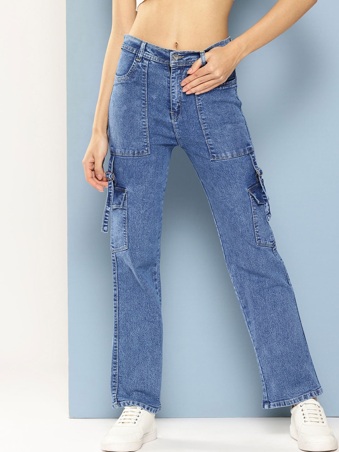 

CORSICA Women Low Distress Heavy Fade Jeans, Blue