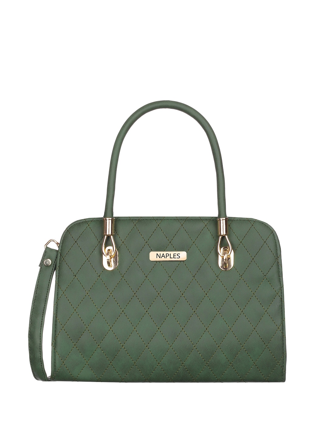 

Naples PU Structured Shoulder Bag, Green