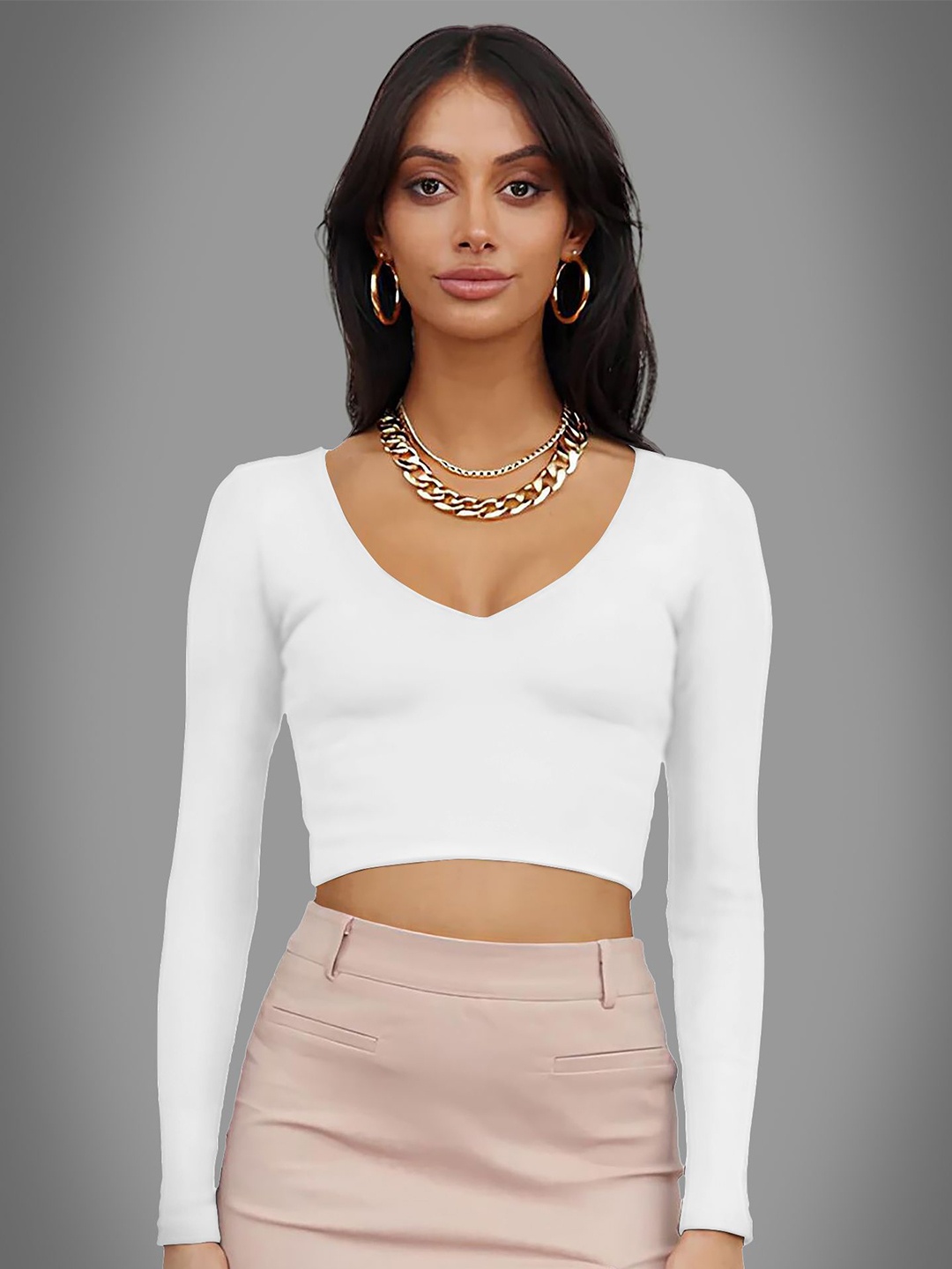 

Dream Beauty Fashion Crop Top, White