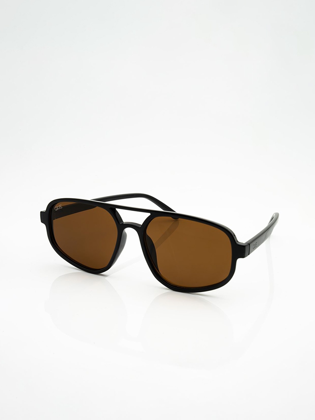 

QUE UNIVERSE Unisex Oval Sunglasses with UV Protected Lens, Brown
