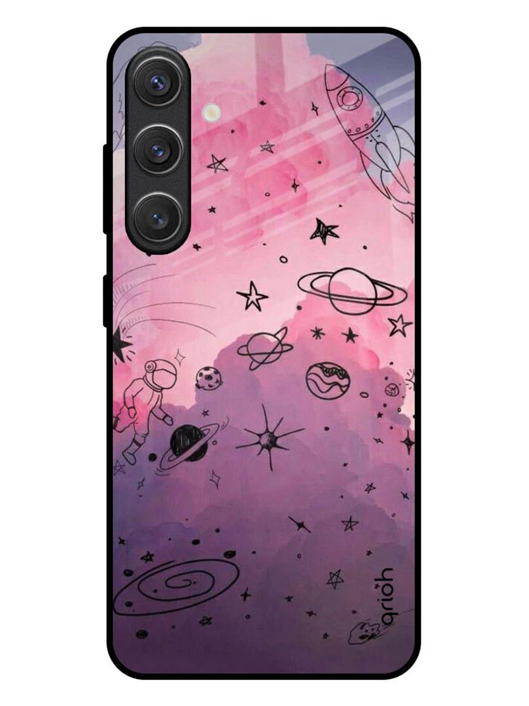 

QRIOH Space Doodles Printed Samsung Galaxy S25 Plus 5G Back Case, Purple