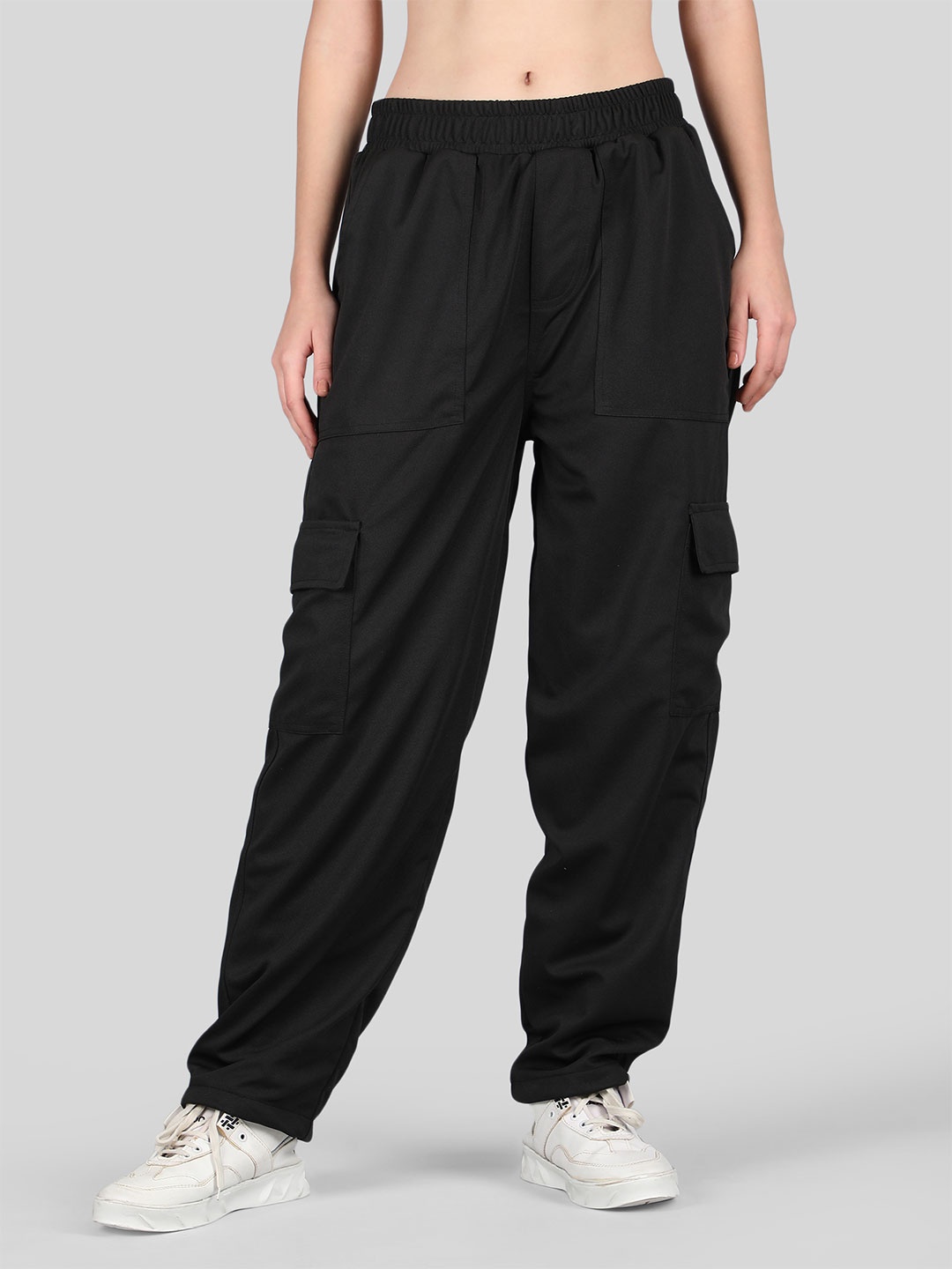 

Raxedo Women's High-Waist Cargo Pants, Black