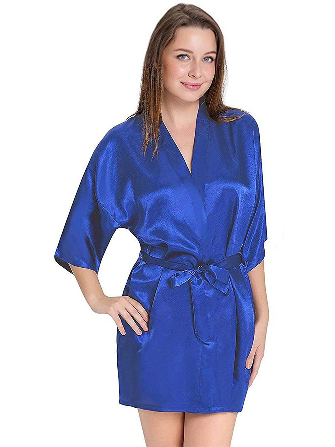 

PYXIDIS Women Mini-Length Robe, Blue