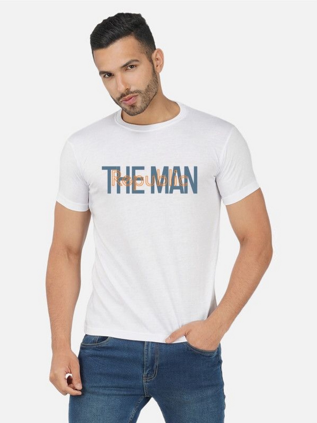 

Moda Rapido Men Printed Bio Finish Pockets T-shirt, White