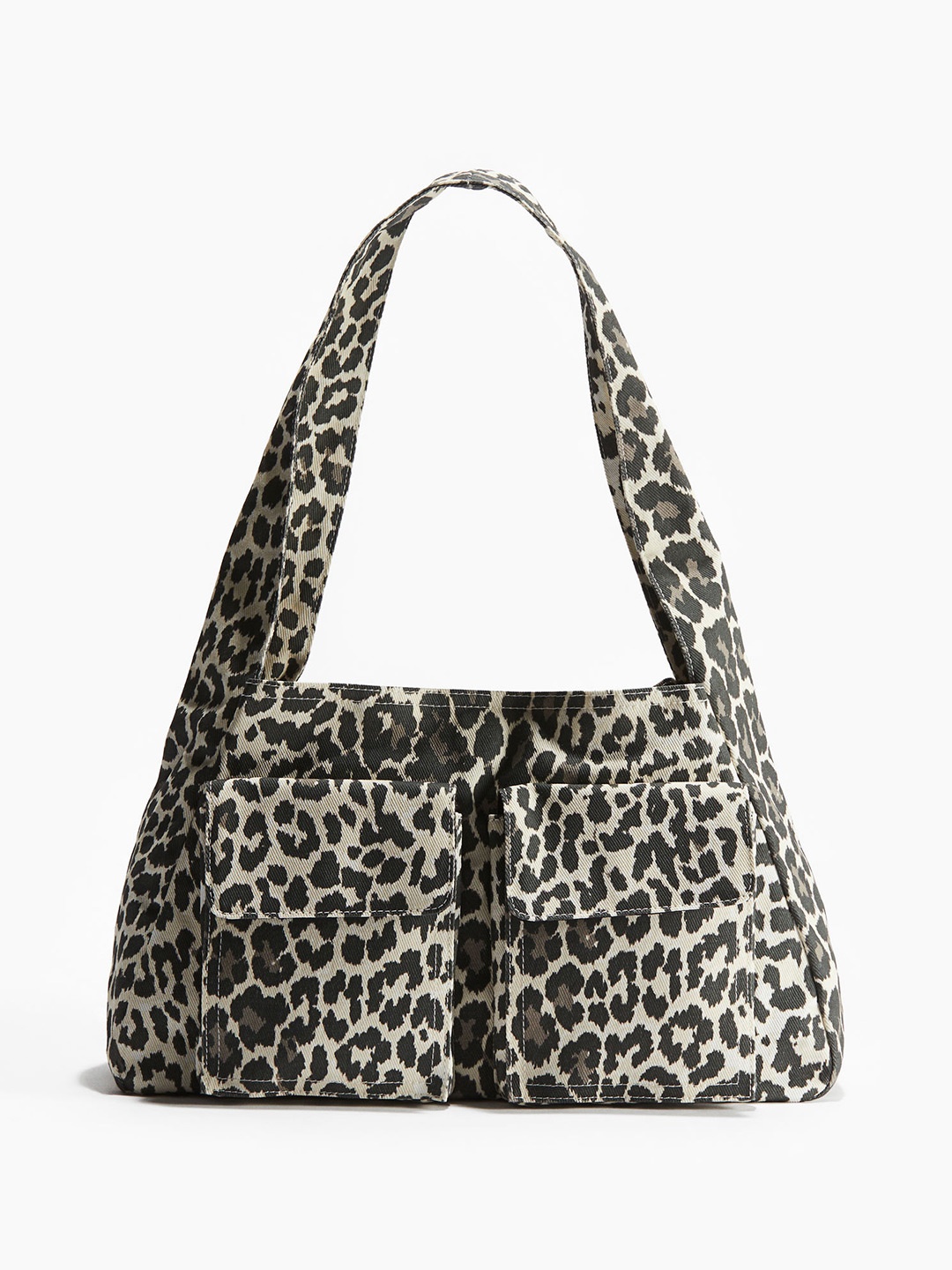

H&M Cotton Twill Shopper, Brown