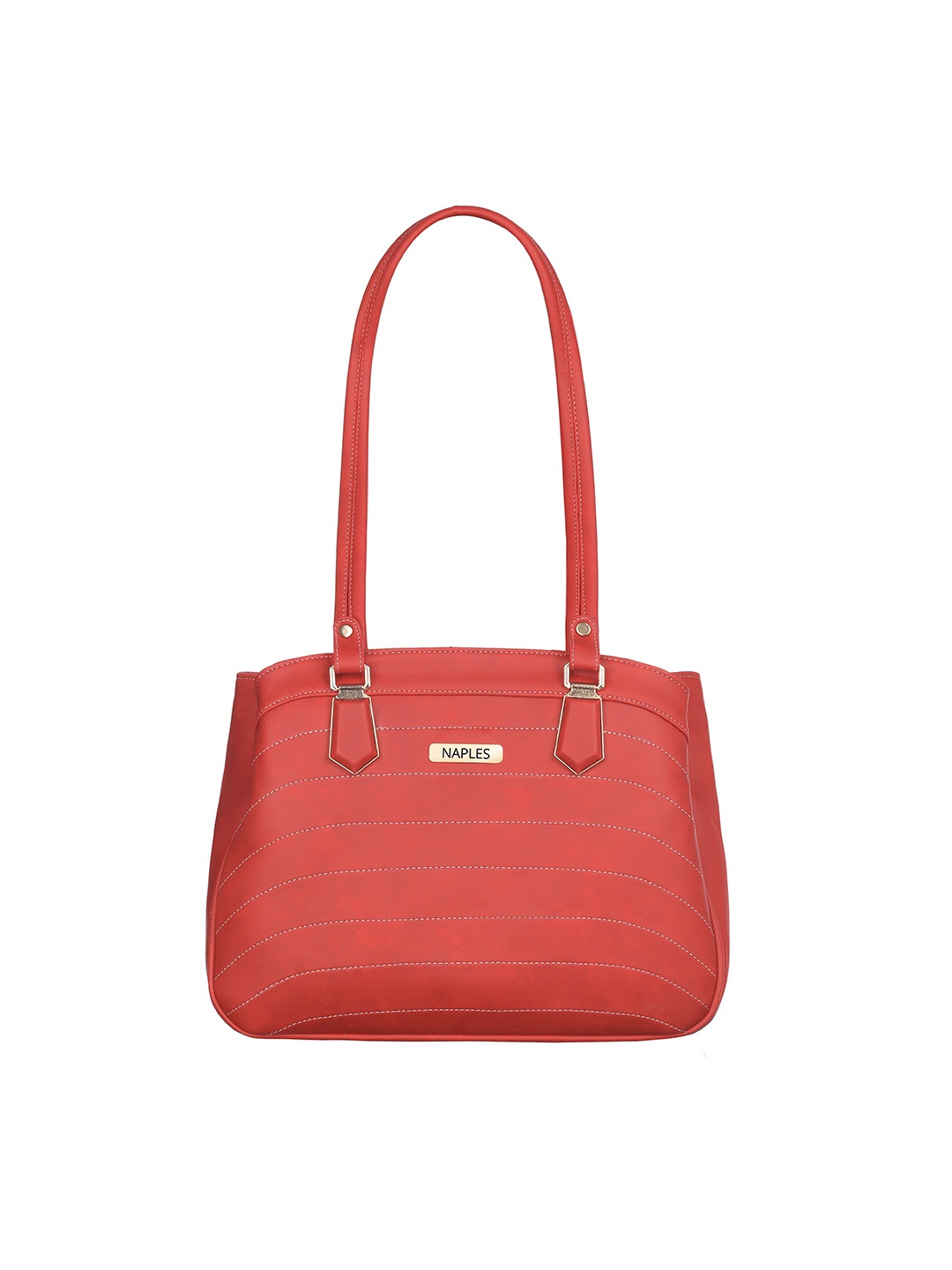 

Naples PU Structured Shoulder Bag, Red