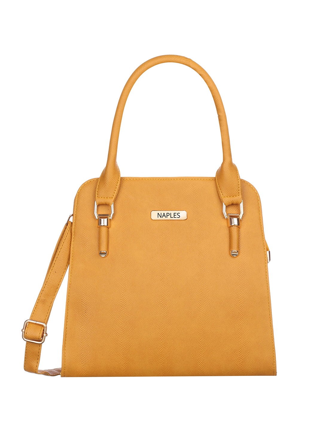 

Naples PU Structured Shoulder Bag, Yellow