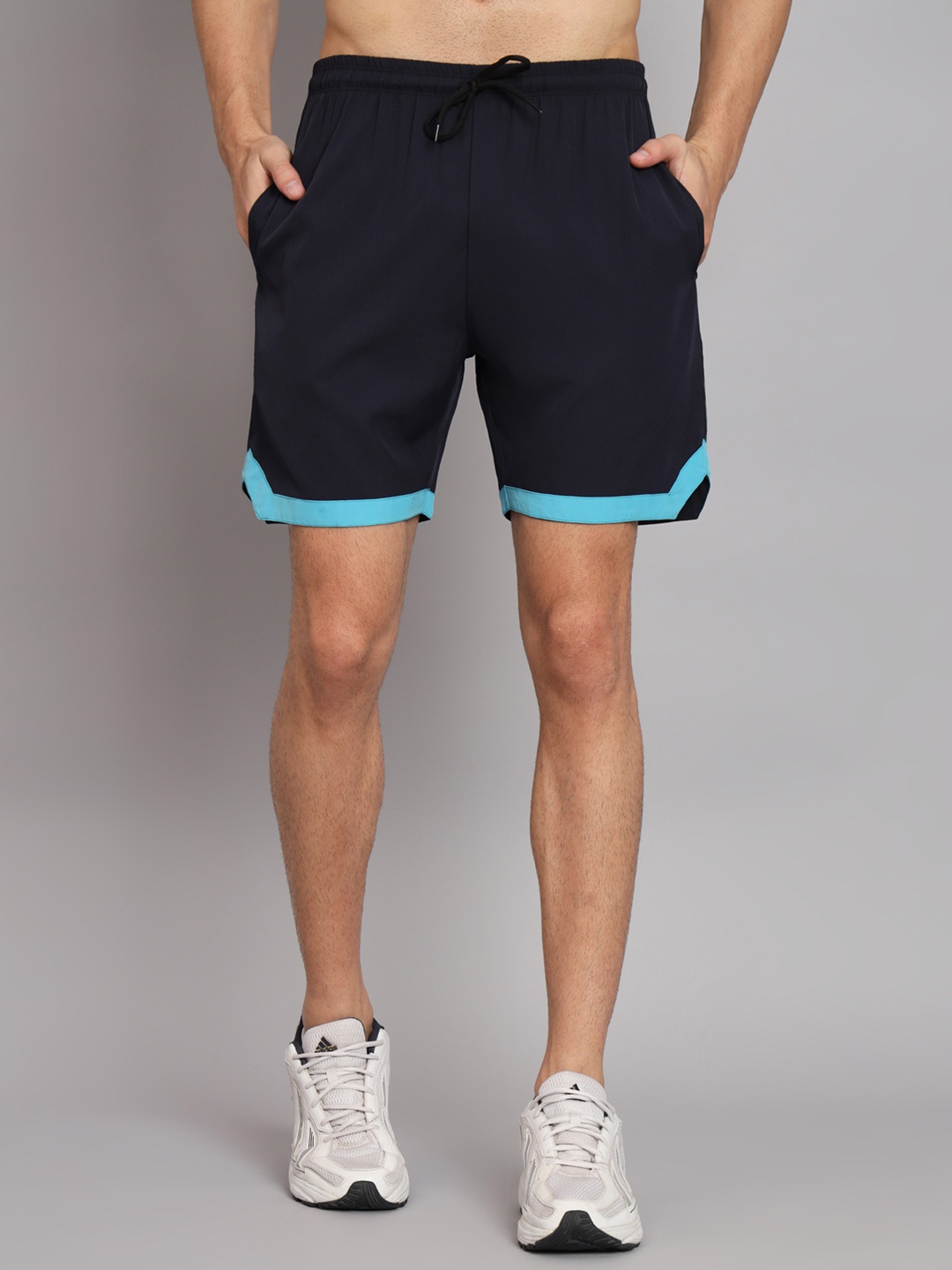 

GLITO Men Striped Sports Shorts Technology, Navy blue