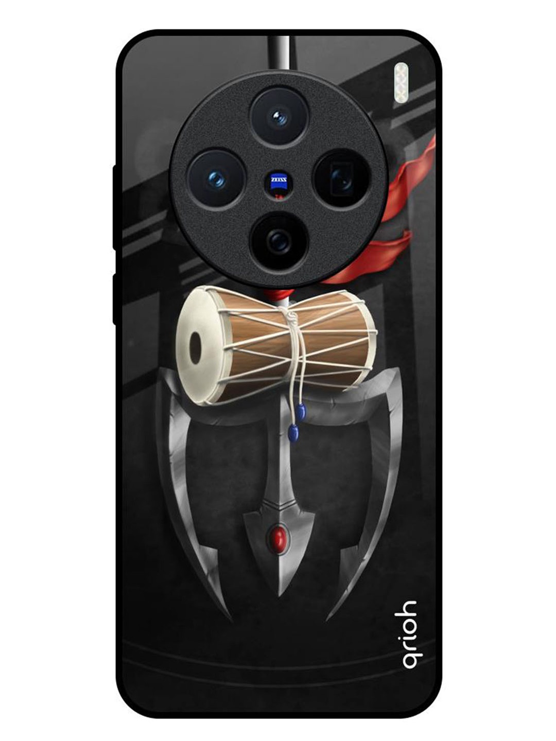 

QRIOH Quirky Printed Vivo X200 5G Back Case Mobile Accessories, Black