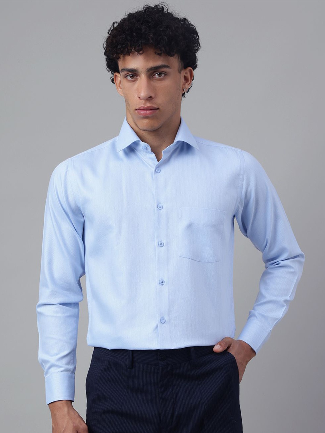 

Richlook Men Comfort Opaque Casual Shirt, Blue