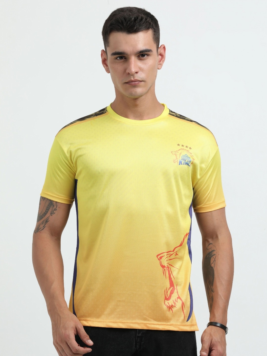

RHINO CULT Men Chennai Super Kings Authentic Match Jersey IPL 2025, Yellow