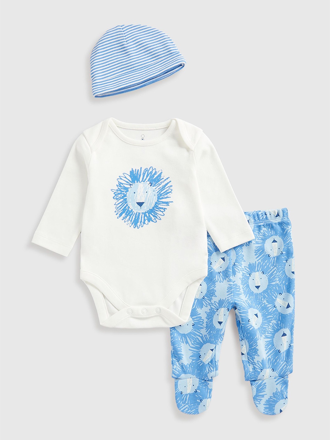 

mothercare Infant Printed Pure Cotton Baby Apparel Gift Set, White