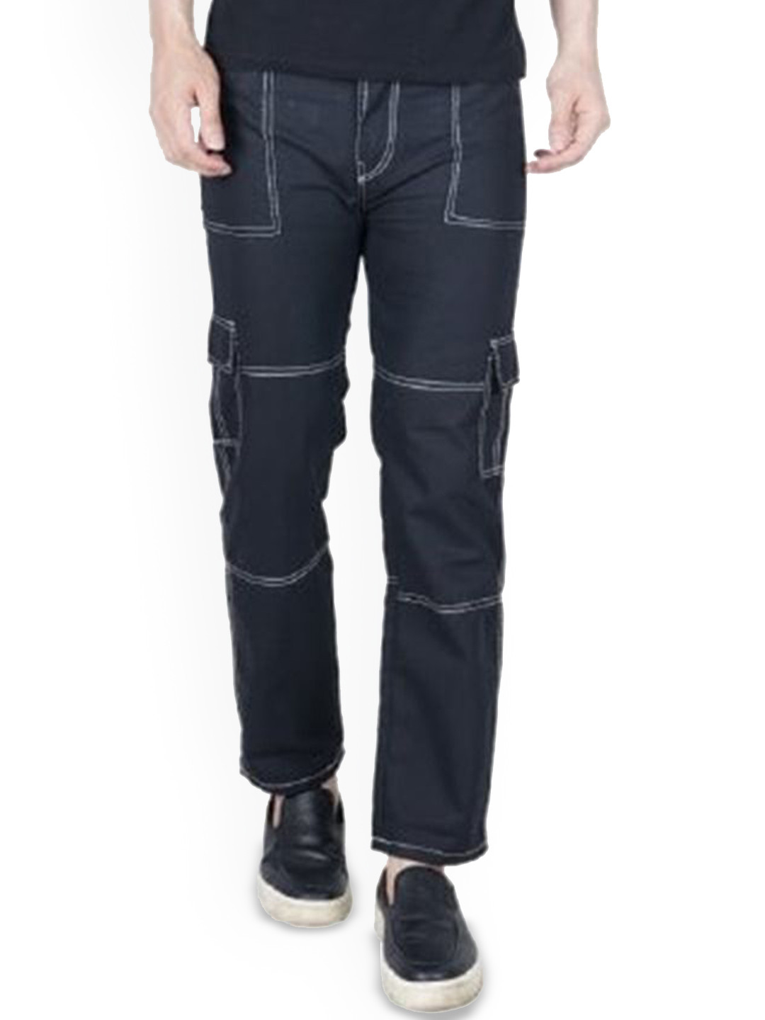 

LINARIA Men Classic Mid-Rise Straight Fit Clean Look Jeans, Black