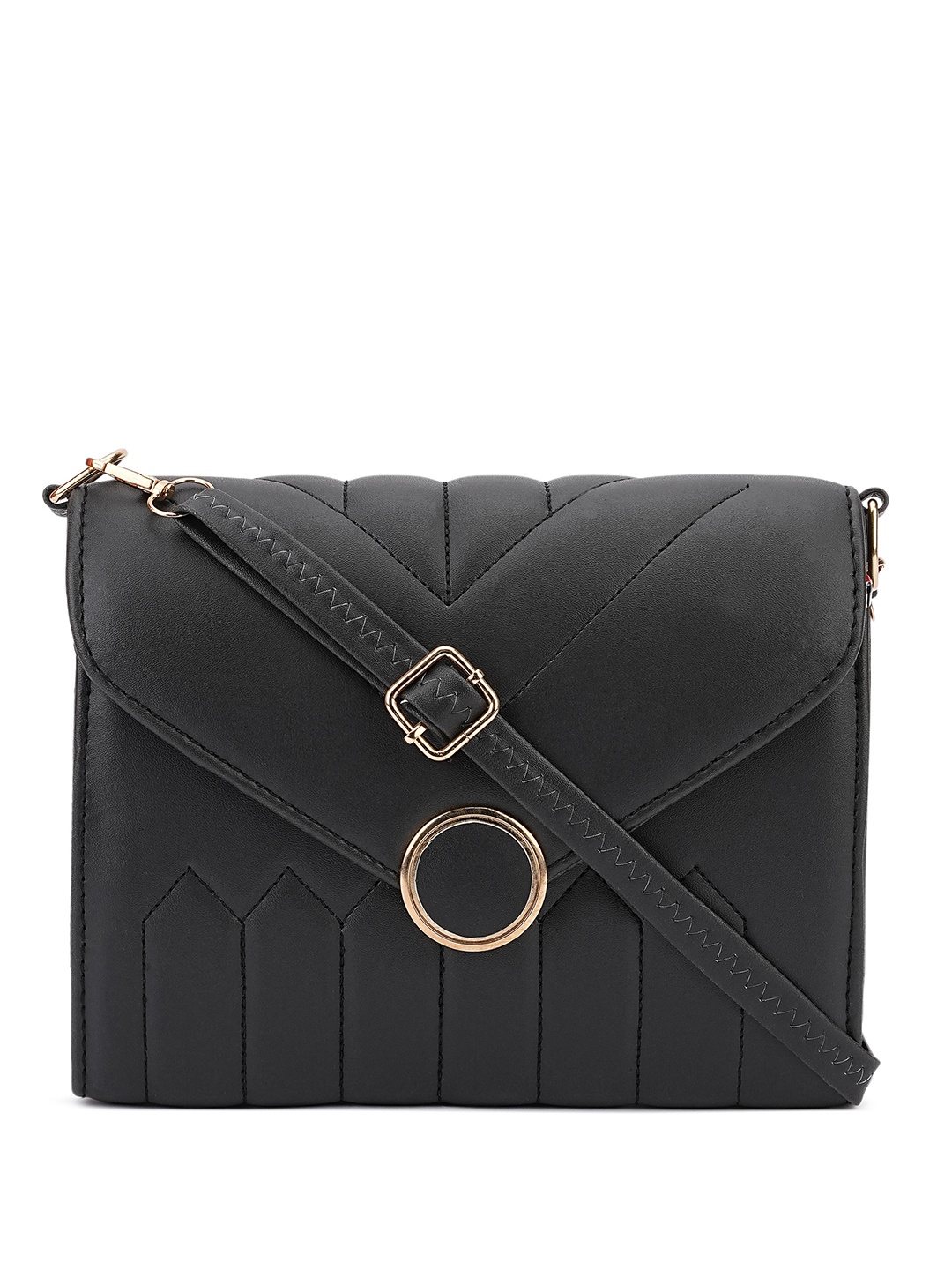 

ZAF Structured Satchel with Quilted, Black