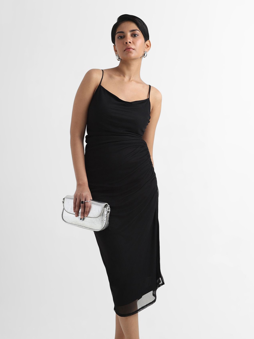 

YUVAKAA Bodycon Maxi Dress, Black