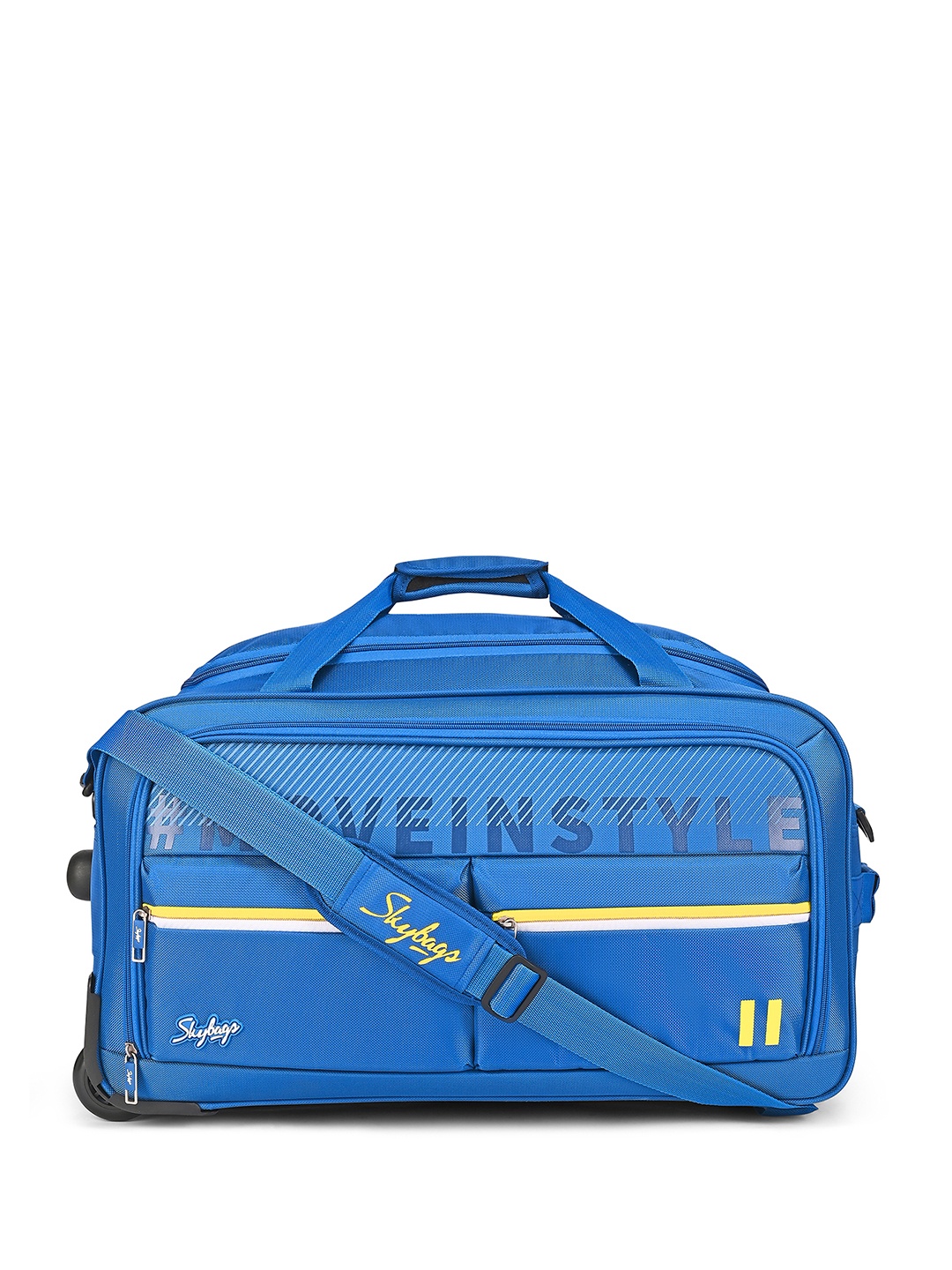 

Skybags Printed Medium Casual Duffel Bag, Blue