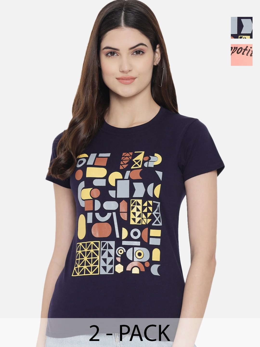

Tromko Women Typography Printed T-shirt, Multi