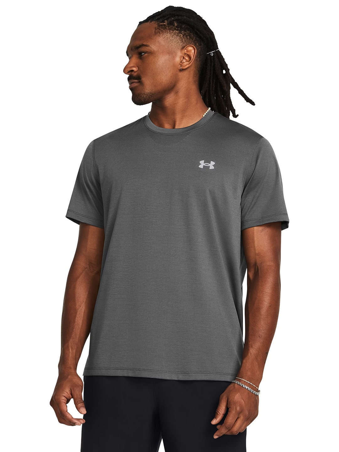 

UNDER ARMOUR Launch Short Sleeves T-shirt, Charcoal