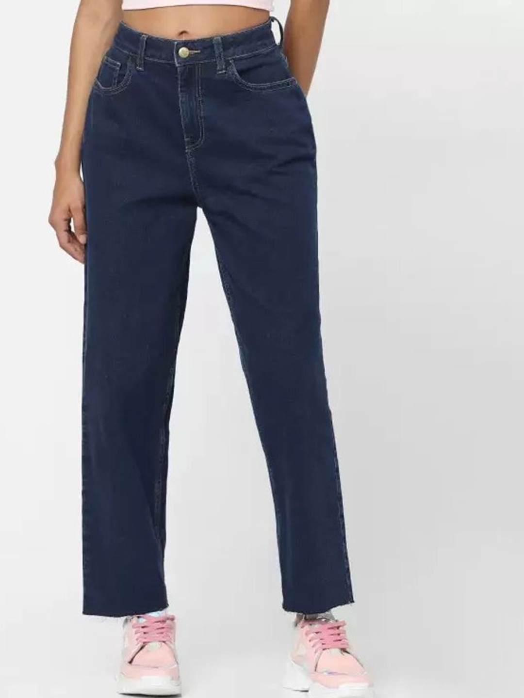 

LINARIA Women Classic Mid-Rise Baggy Jeans, Blue