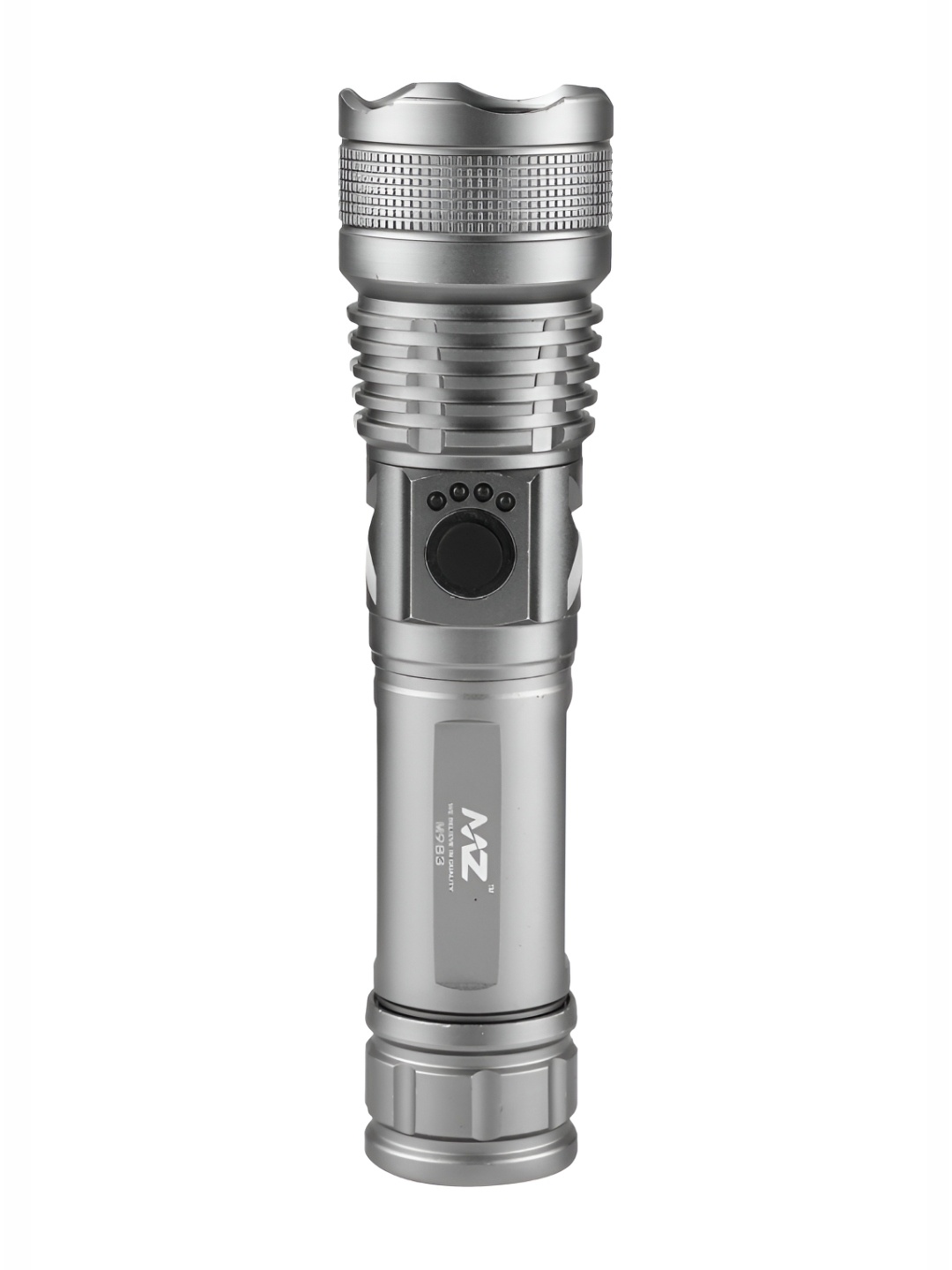 

MZ M983 Silver Toned Metal Rechargeable Led Flashlight