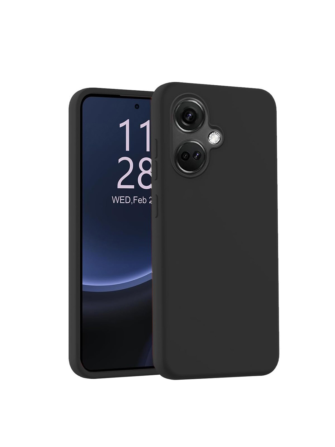 

LIRAMARK Solid OnePlus Nord CE 3 Back Case, Black