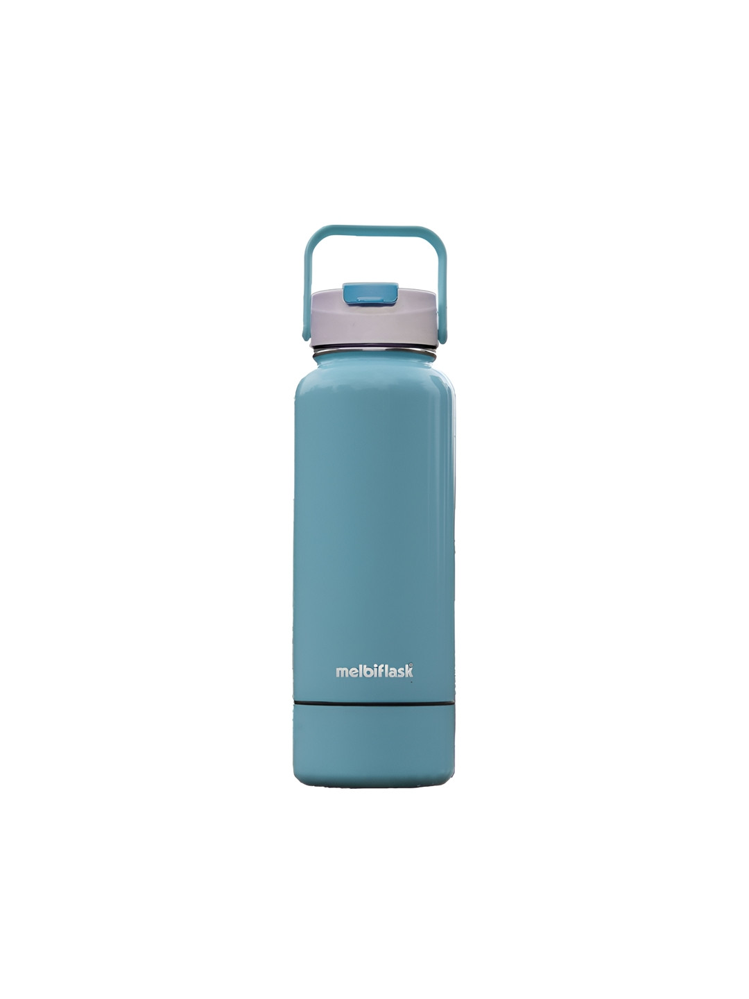 

MELBIFY Blue & Grey Stainless Steel 2-in-1 Thermos Double Wall Vacuum Water Bottle 1L