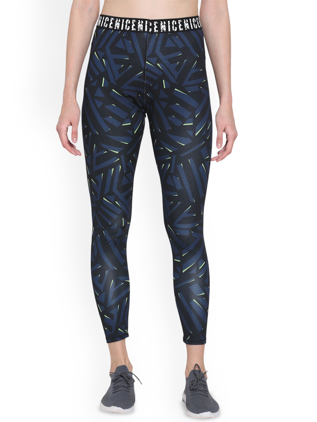 

Popster Women Printed Ankle Length Tights, Blue