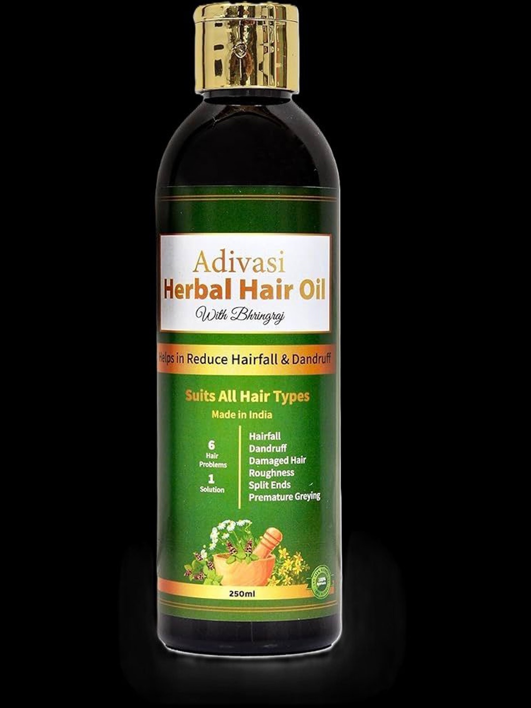 

Adivasi Neelambari hair care Ayurvedic Herbal Hair Oil For Hair Growth - 250 ml, Green
