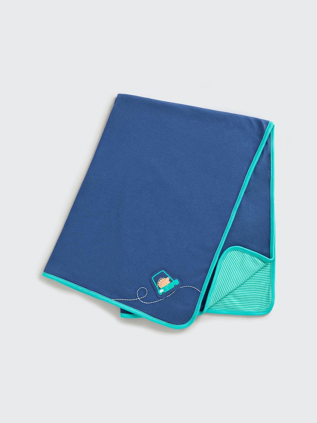 

mothercare Boys Blue Pure Cotton Single Bed Blanket