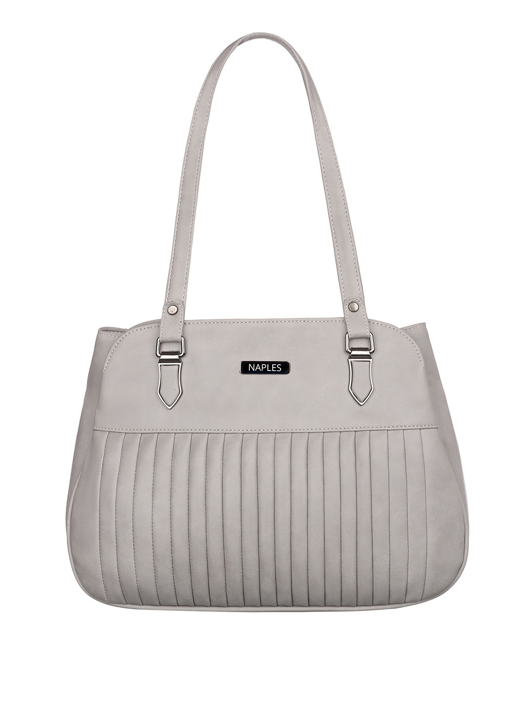 

Naples Women Solid Structured Handheld Bag, Taupe