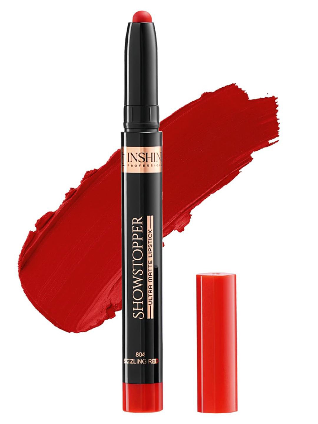 

Inshine Showstopper Ultra Matte Long Lasting Lipstick - 3.5 g - Sizzling Red 804