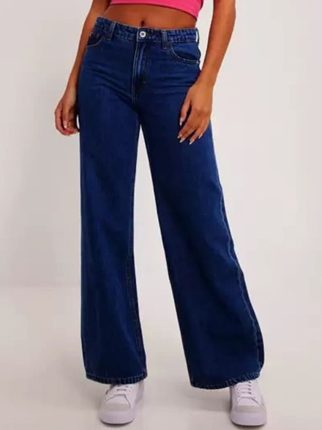 

LINARIA Women Classic Relaxed Fit Clean Look No Fade Cotton Jeans, Blue