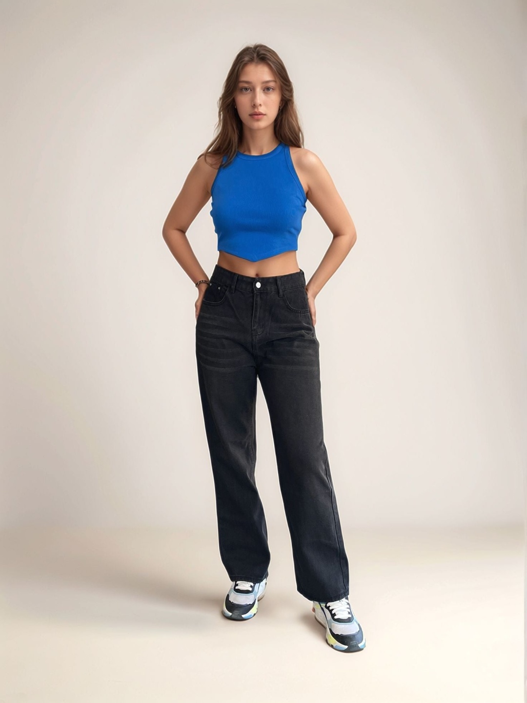 

Outzidr Women Original Relaxed Fit Jeans, Black