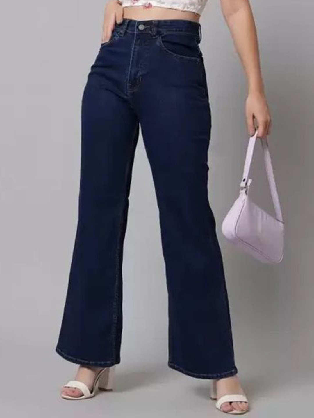 

LINARIA Women Cotton Classic Relaxed Fit Mid-Rise Highly Distressed Jeans, Blue