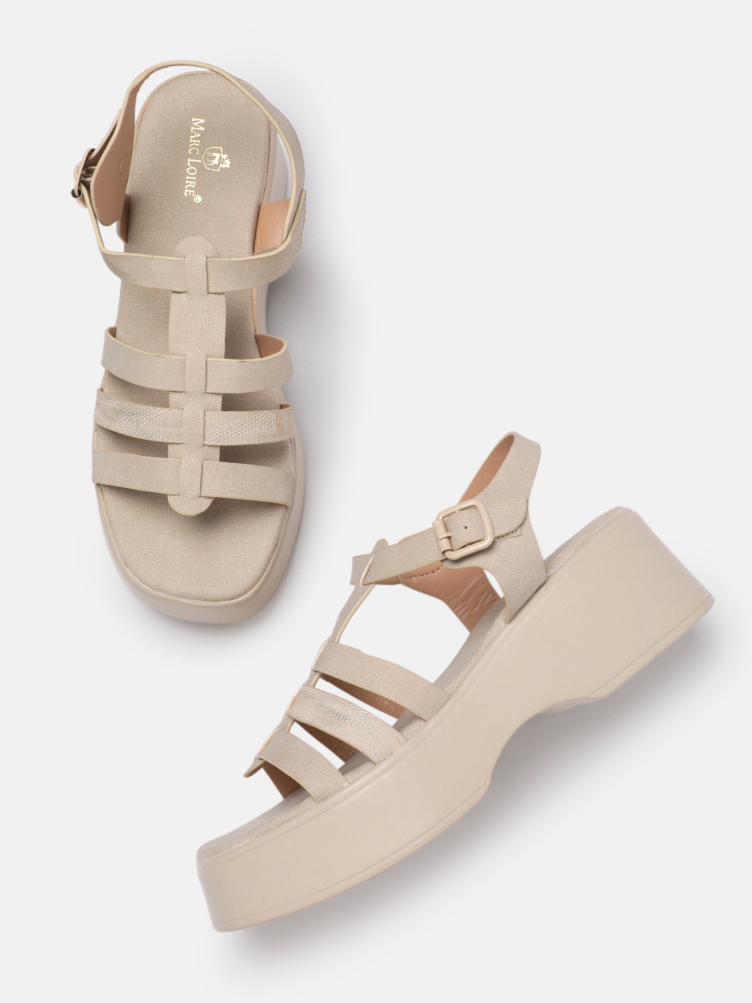 

Marc Loire Women Solid Sandals Heels, Off white