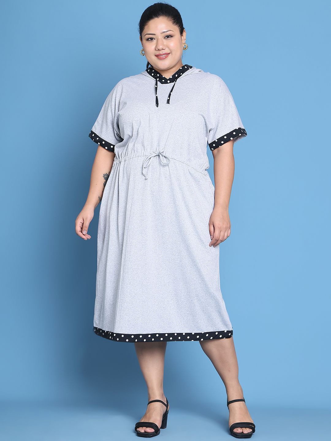 

theRebelinme A-Line Midi Dress, Grey