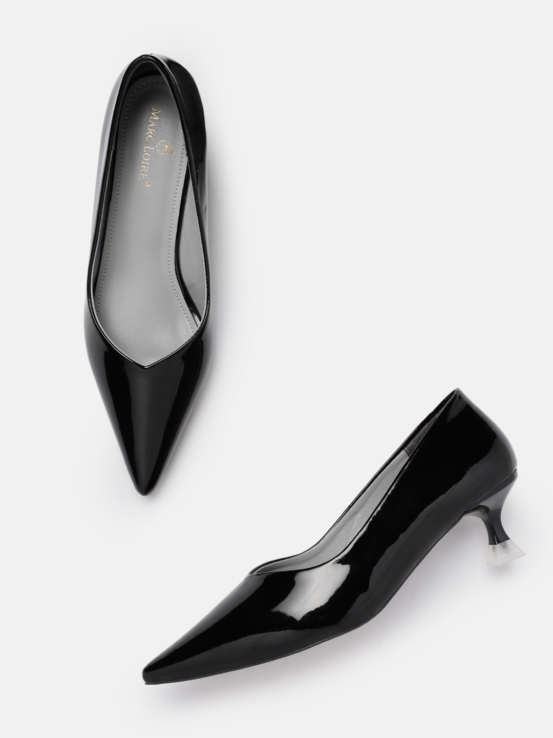 

Marc Loire Work Kitten Pumps, Black