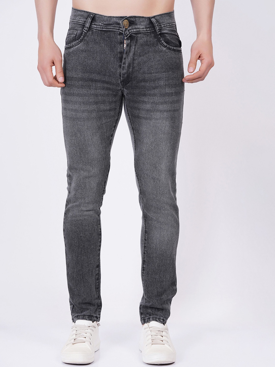 

LINARIA Men Classic Slim Fit Light Fade Jeans, Grey