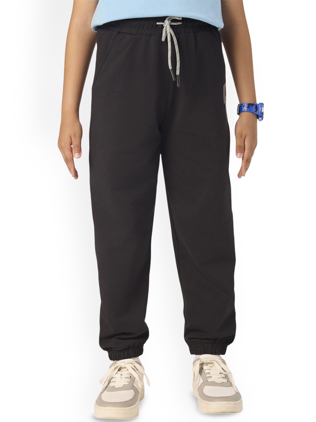 

You Got Plan B Boys Relaxed Fit Mid-Rise Skin Safe 4-Way Stretchable Jogger, Black