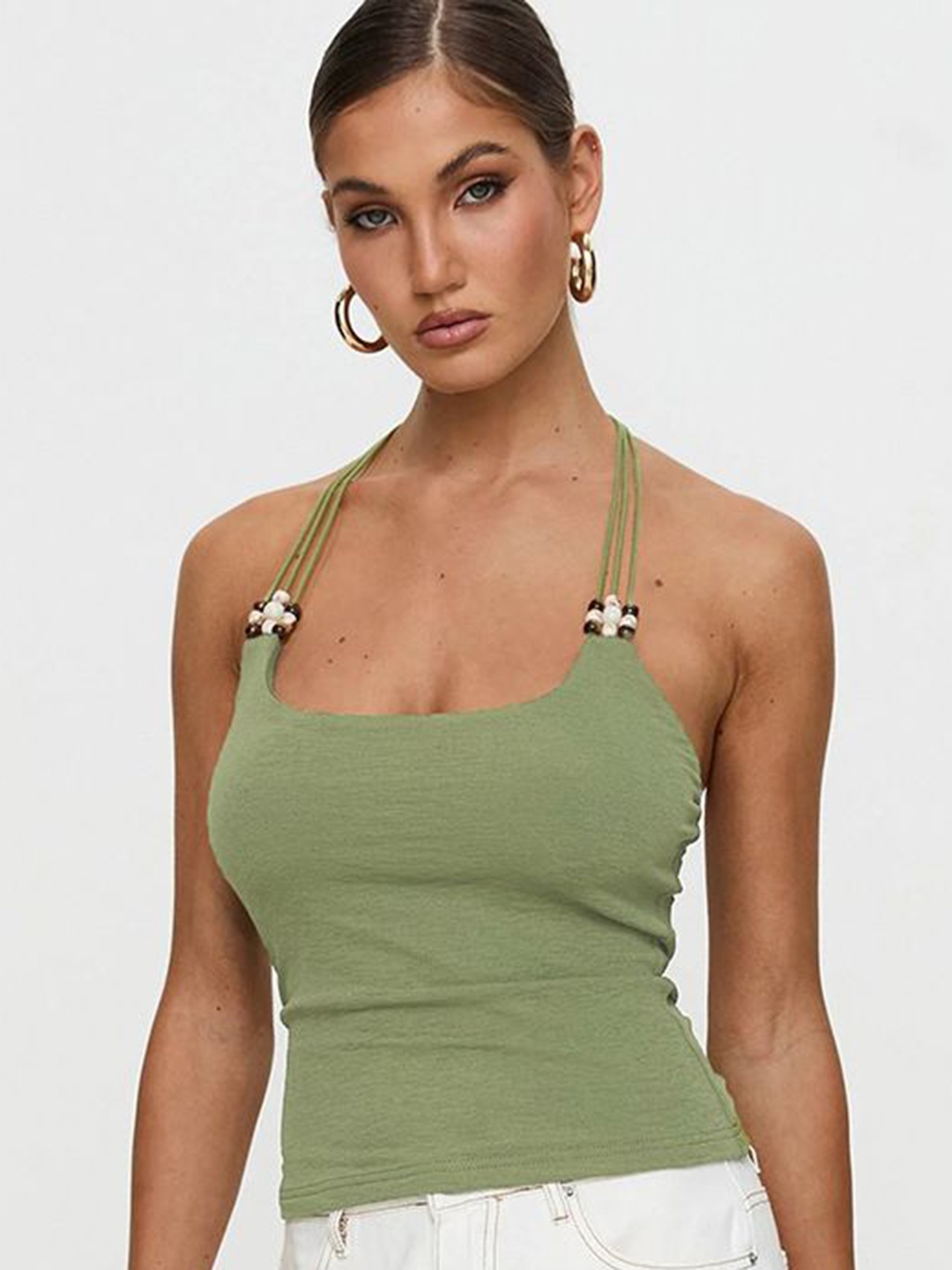 

StyleCast x Revolte Women Fitted Top, Green