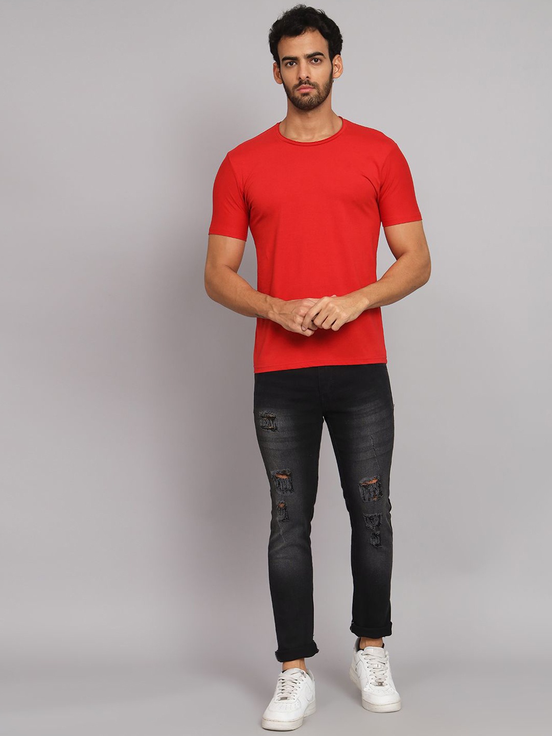 

LINARIA Men Classic Slim Fit Jeans, Grey